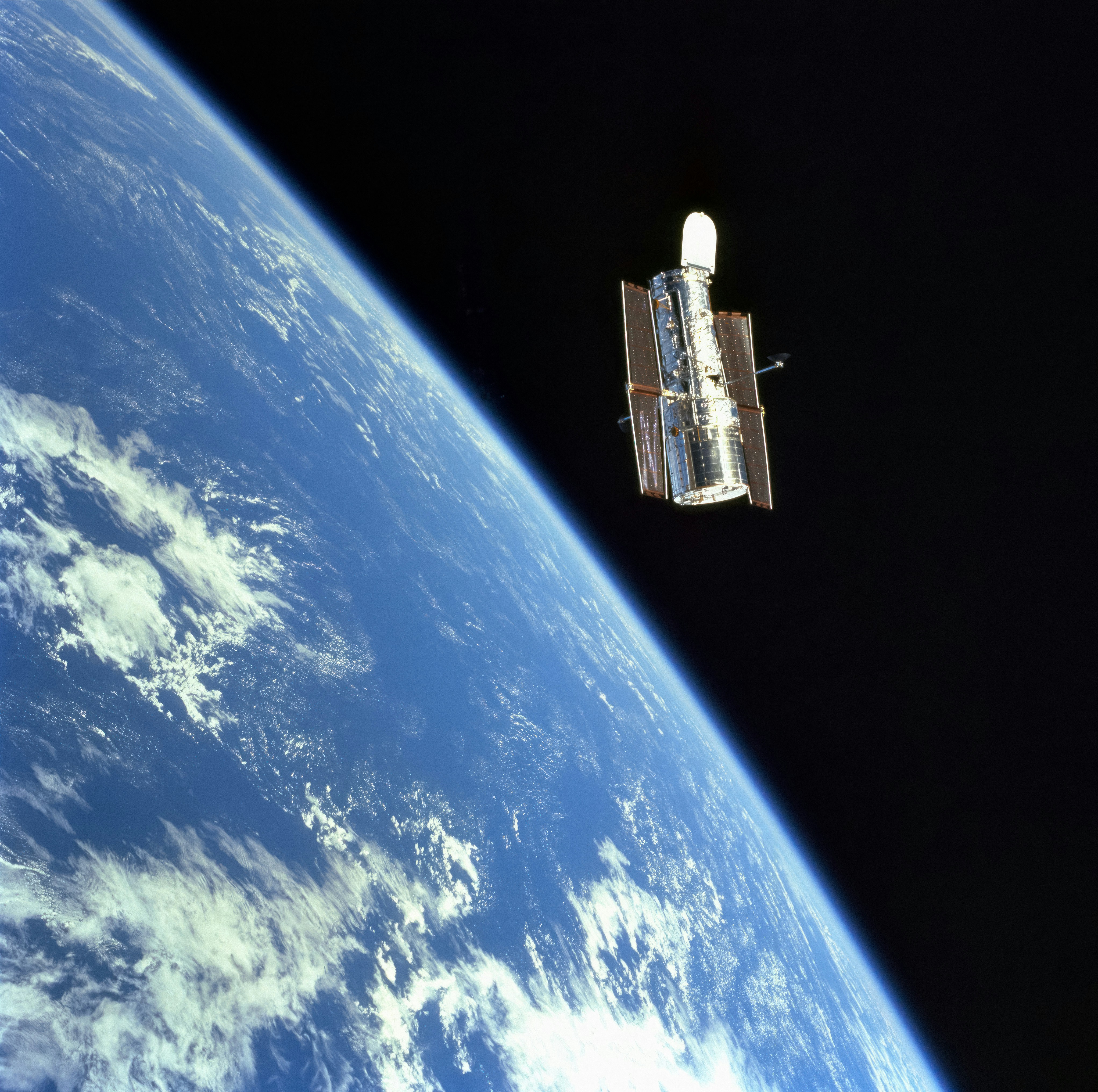 Hubble Space Telescope orbiting Earth